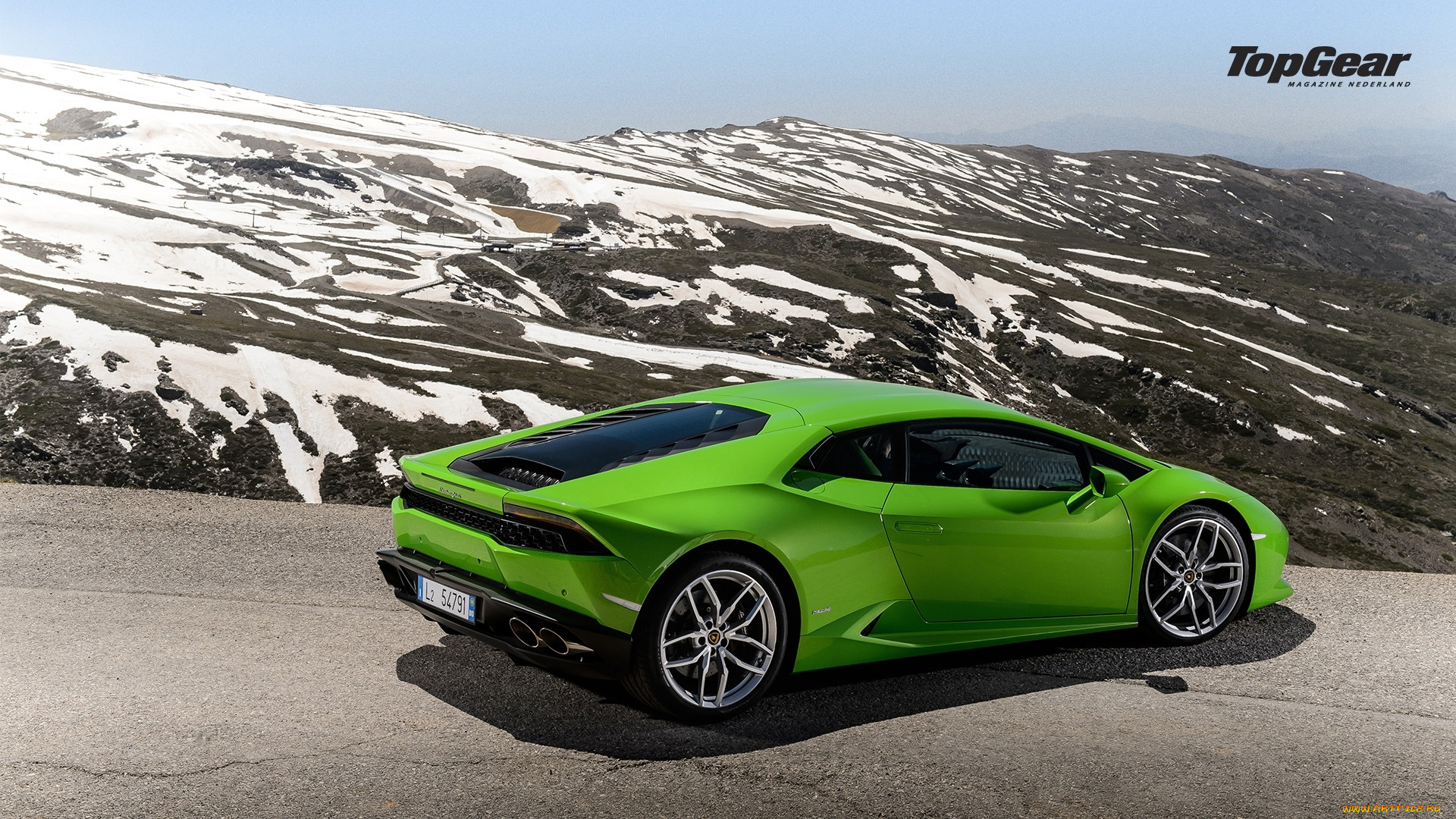  , top gear, lp610-4, huracan, rear, lamborghini, road, supercar, green